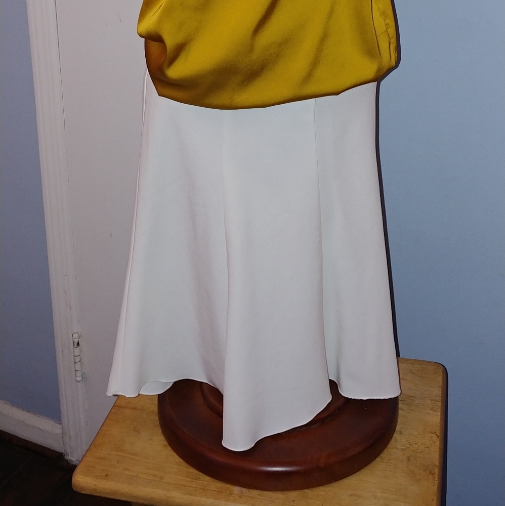 White swing skirt